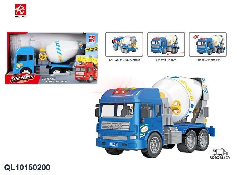 1:14 Inertia Of A Mixer Truck, Lighting, And Sound. Display Box wholesale from Qili Toys