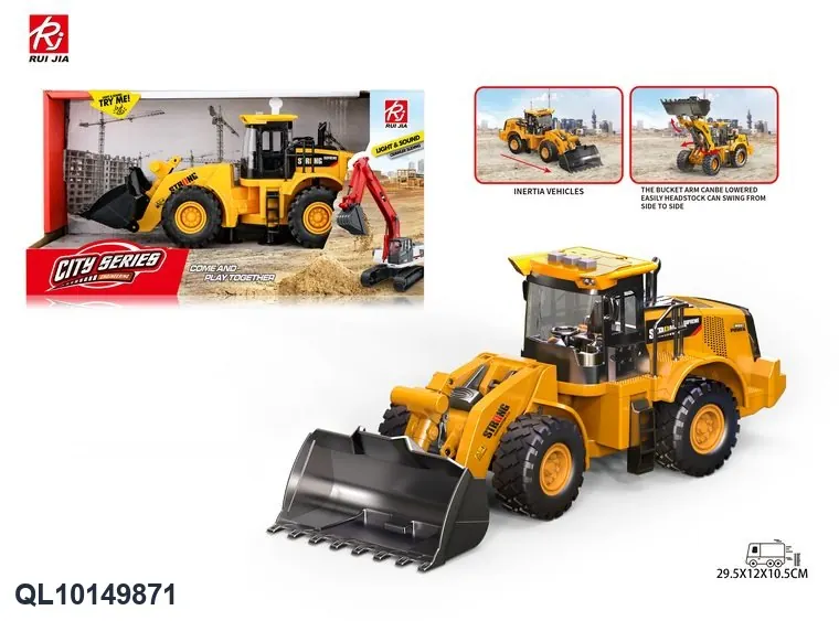 1:14: Momentum Of Bulldozer, Lights, And Sound. Display Box wholesale from Qili Toys