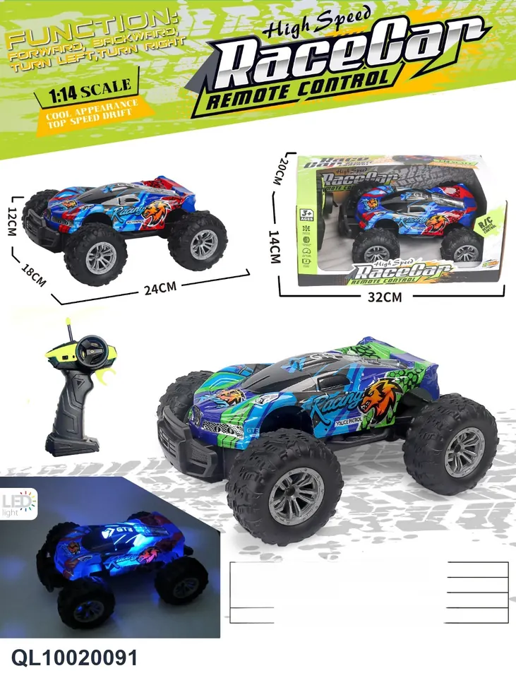1:14 Off-Road Four-Way Remote Control Lighting Vehicle (battery not included) Window Box wholesale from Qili Toys