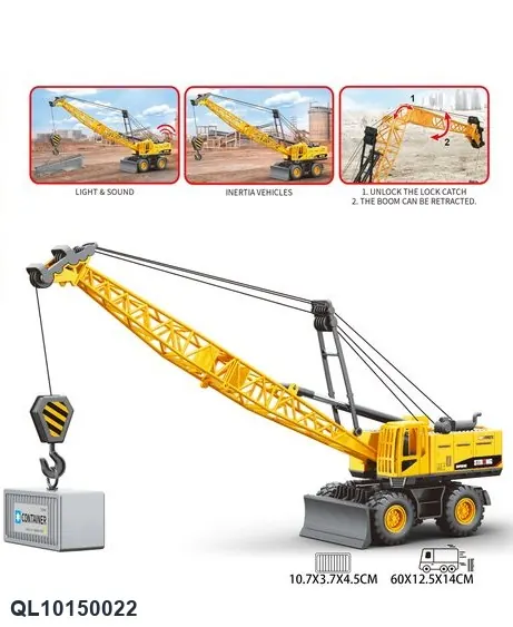 1:14 Sound, Light, And Inertia-Powered Multi-Functional Excavator With Lifting And 360 Rotation Capabilities. Display Box wholesale from Qili Toys