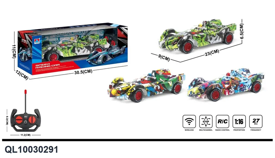 1:16 Four Seasons Graffiti F1 Remote Control Car (batteries not included). Four Seasons Remote Control Car, Racing Car, Formula Racing Car Model. Window Box wholesale from Qili Toys