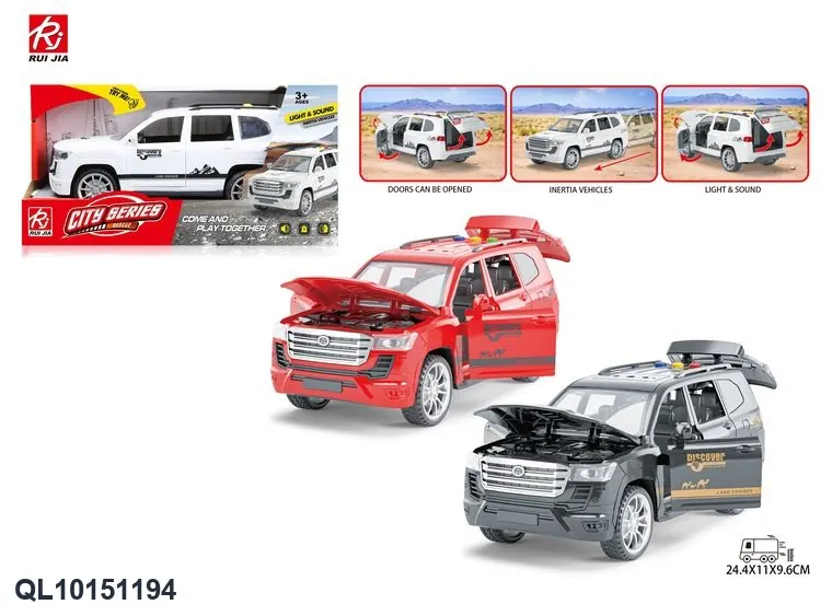 1:16 Scale Car - Features Four-Door Operation With Inertia, Lights, And Sounds, As Well As Door Opening Functionality. Display Box wholesale from Qili Toys