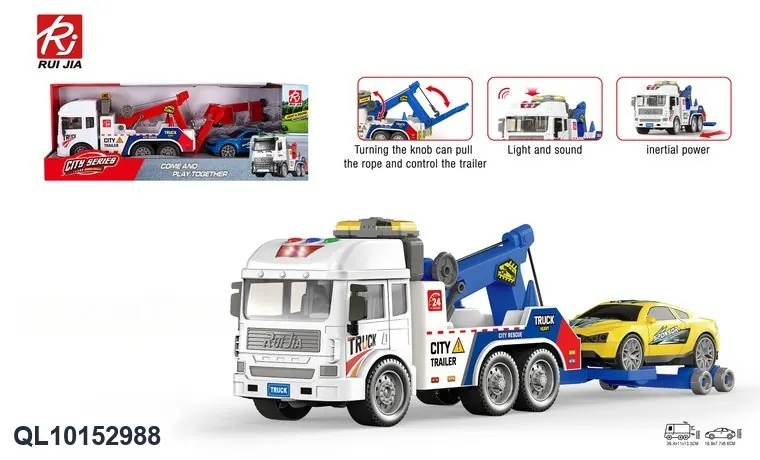 1:18 Scale Sound-And-Light Effect Barrier Truck Display Box wholesale from Qili Toys
