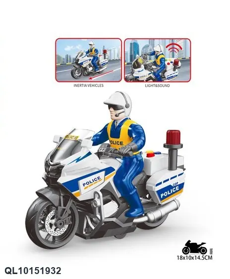 1:20 A Person Riding A Motorcycle, With Visible Inertia, Lighting, And Sound Effects. Display Box wholesale from Qili Toys