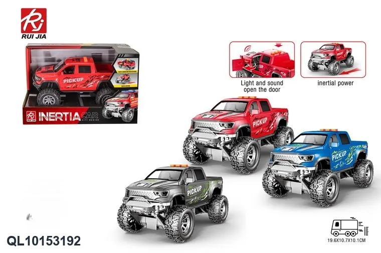 1:20 Scale Die-Cast Truck With Realistic Features: Motion, Lights, Sounds, And Door Opening Mechanism. Display Box wholesale from Qili Toys