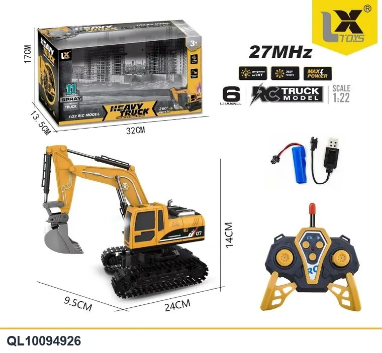 1:22 Six-Way Remote Control Excavator For Lighting Projects Window Box wholesale from Qili Toys