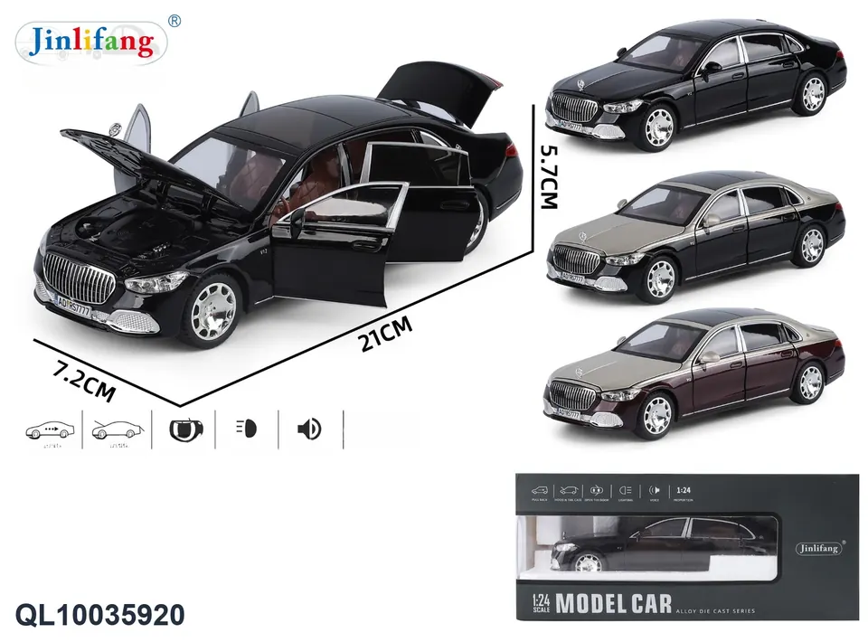 1:24 Maybach S680 Street Car Version Alloy Car Foam Box Window Foam Box wholesale from Qili Toys