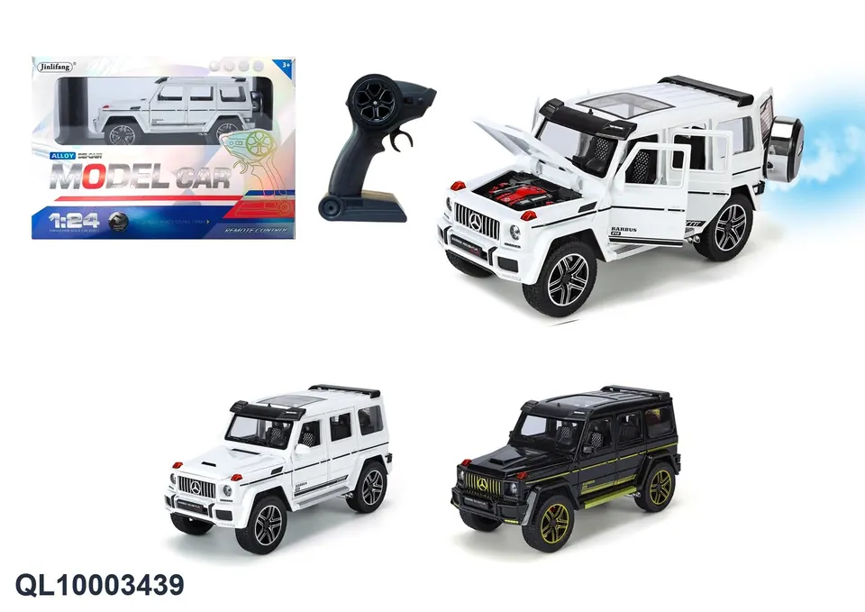 1:24 Mercedes-Benz Big G Remote Control Spray Alloy Car (white, black) Window Box wholesale from Qili Toys