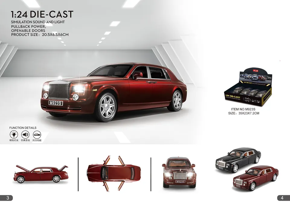 1:24 Rolls-Royce Phantom Display Box wholesale from Qili Toys