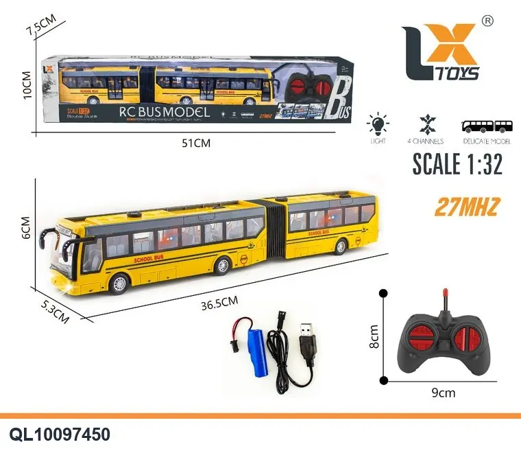 1:32 Four-Way Remote Control Lighting System For School Buses Window Box wholesale from Qili Toys