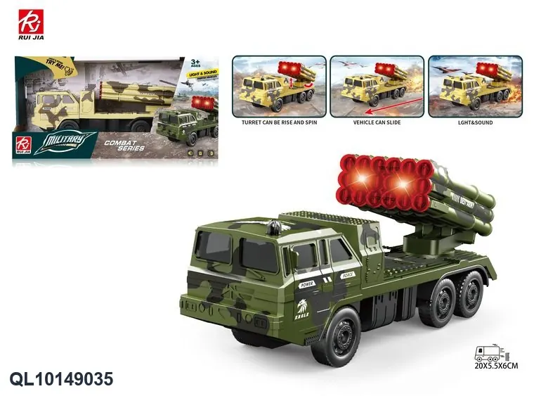1:32 Scale Missile Car: Inertia, Lights, And Sound Effects. Display Box wholesale from Qili Toys