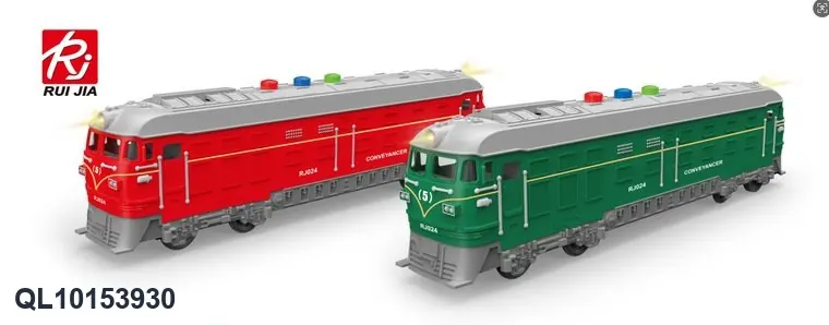 1:32 Scale Model Train Set - Inertia, Lights, And Sound (1 set contains 8 trains) Display Box wholesale from Qili Toys
