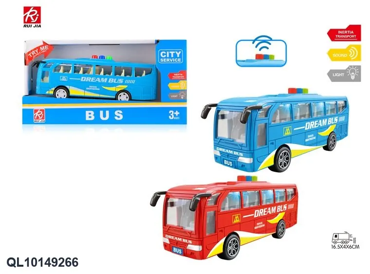 1:32 Scale Toy Bus, With Realistic Features Like Inertia, Lights, And Sounds. Display Box wholesale from Qili Toys