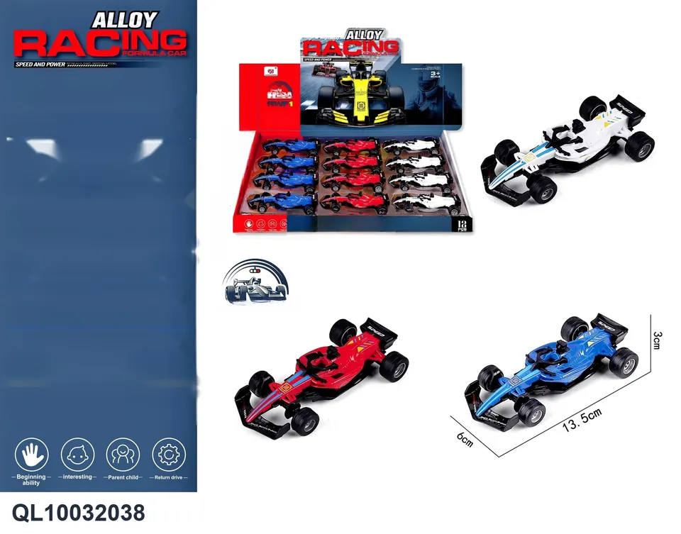1:36 Scale Alloy Formula 1 Race Car Display Case (12 pieces per set) Display Box wholesale from Qili Toys