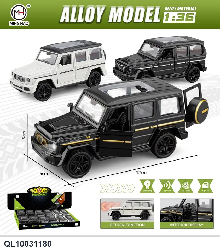 1:36 Scale Die-Cast Car Model Great Wall G63 (with sound and lights) Display Box wholesale from Qili Toys