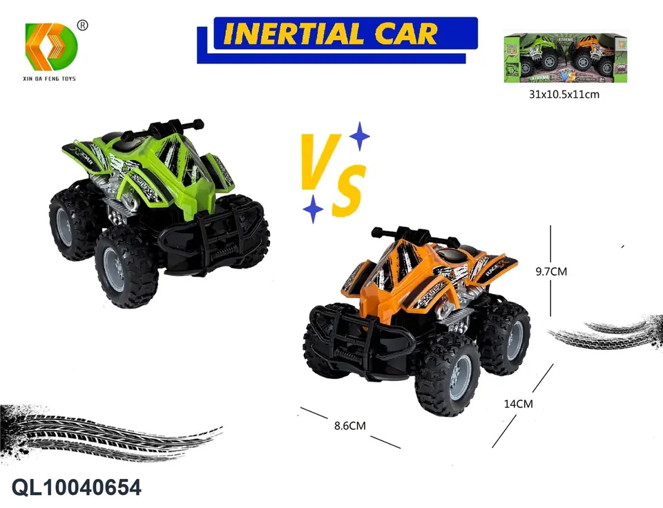 1:43 Big Wheel Mountain Bike Inertia Bike 2 Pack, Battle Series Display Box wholesale from Qili Toys