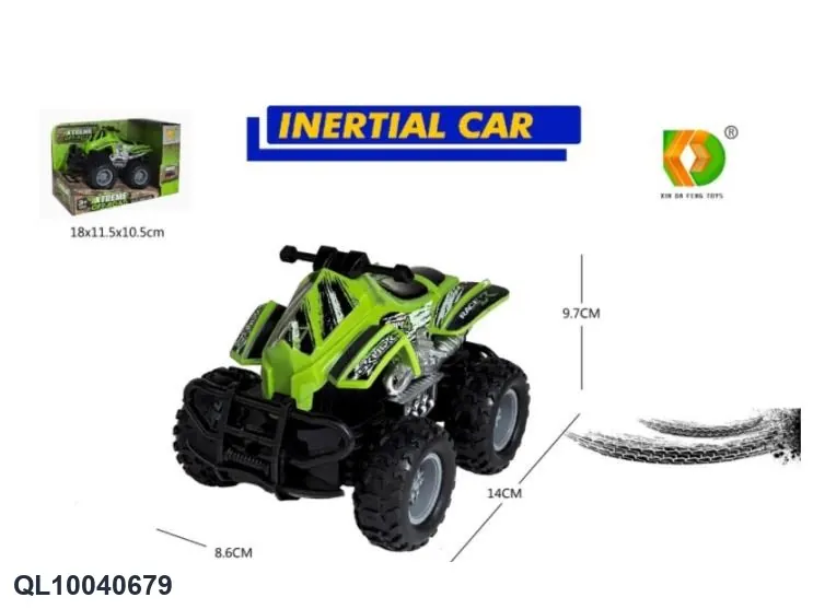 1:43 Large Wheel Green Mountain Motorcycle Inertia Car, Single Package Display Box wholesale from Qili Toys