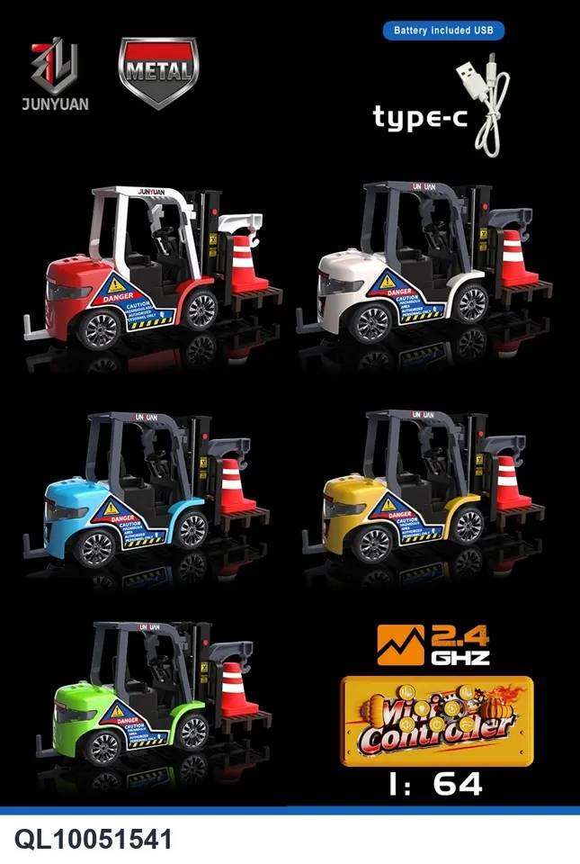 1:64 Alloy 12-Way Engineering Forklift Window Box wholesale from Qili Toys