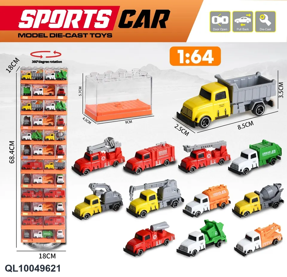1:64 Alloy Car Acrylic Box wholesale from Qili Toys
