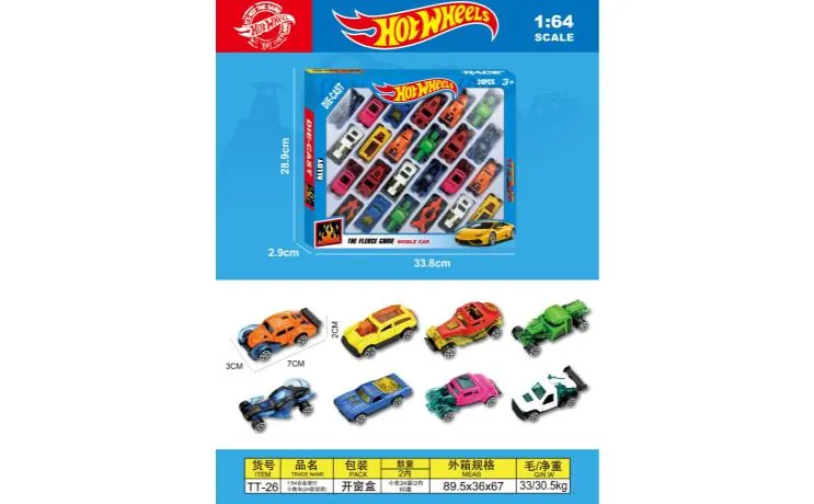 1:64 Alloy Sliding Sports Car 24 Mixed Models Window Box wholesale from Qili Toys