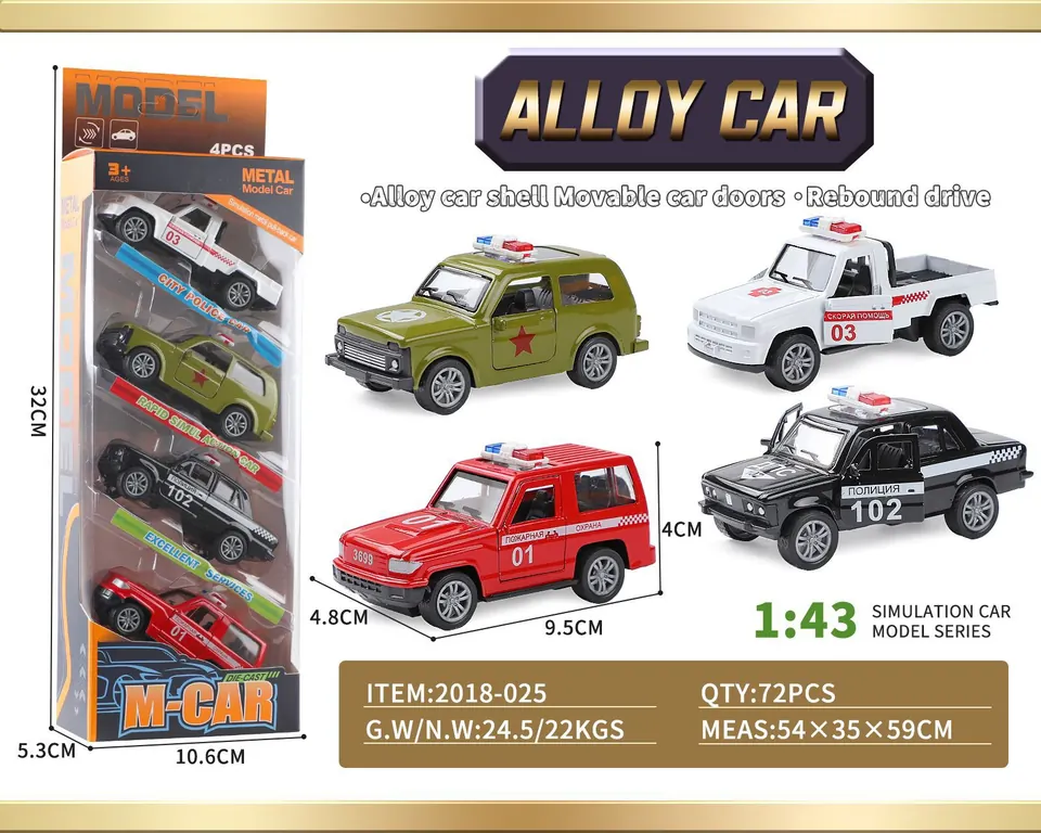 1:64 Off-Road Police Car Window Box wholesale from Qili Toys