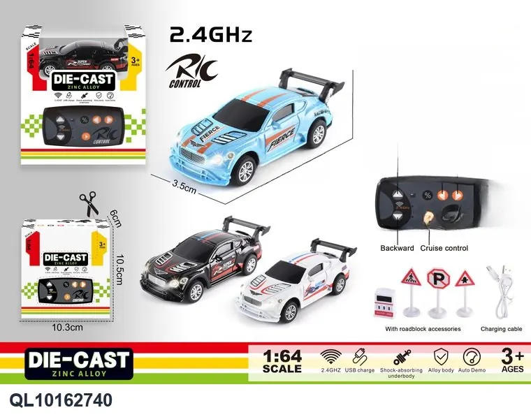 1:64 Scale 2.4GHz Alloy Remote Control Car Window Box wholesale from Qili Toys