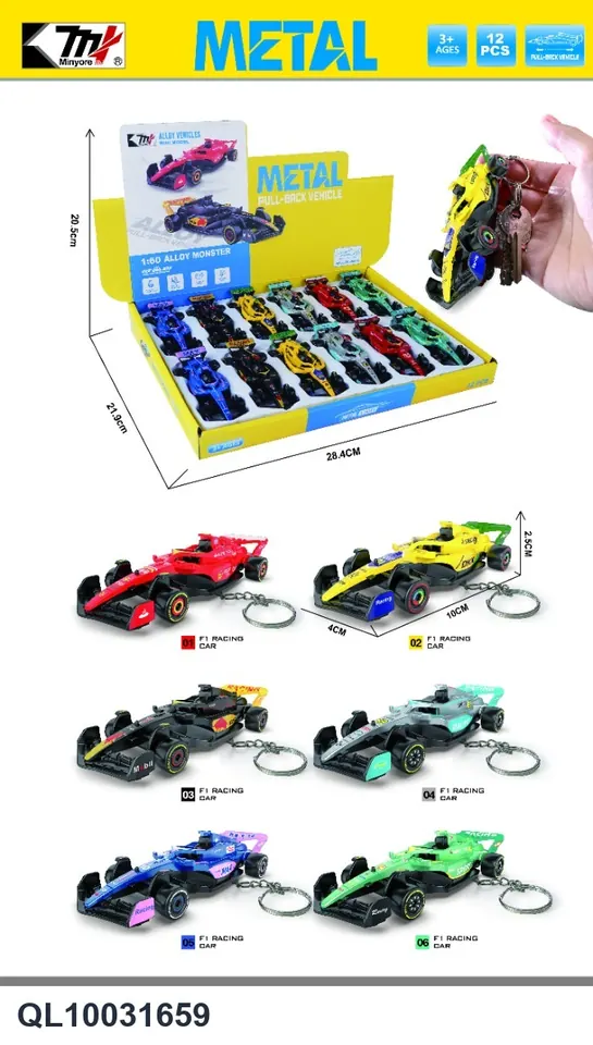 1:64 Scale Alloy F1 Race Car Display Box wholesale from Qili Toys