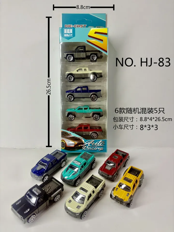 1:64 Sliding Alloy Car Set Of 5 (6 models, 6 colors mixed) Window Box wholesale from Qili Toys