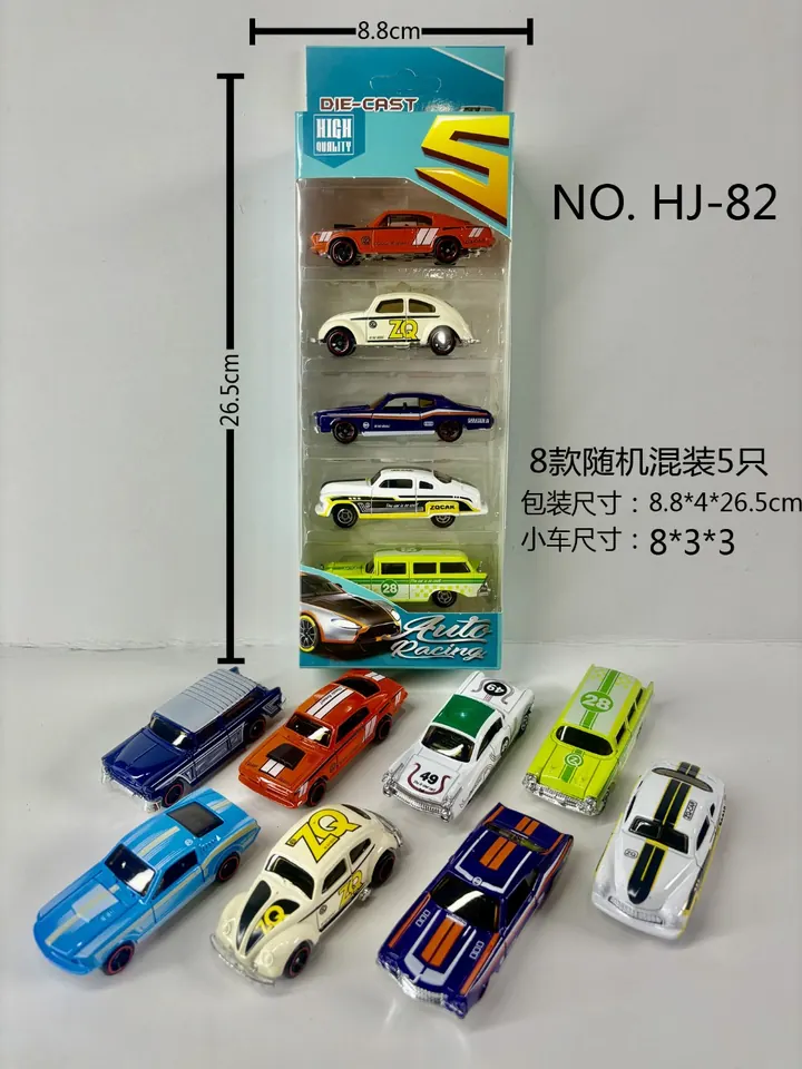 1:64 Sliding Alloy Car Set Of 5 (8 models and 8 colors mixed) Window Box wholesale from Qili Toys