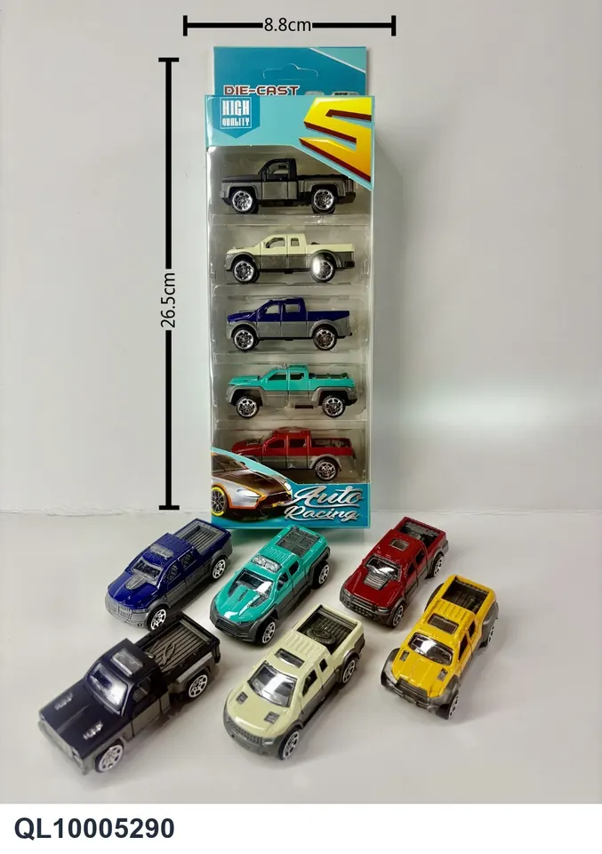1:64 Sliding Alloy Car Set Of 5 (6 models, 6 colors mixed) Window Box wholesale from Qili Toys