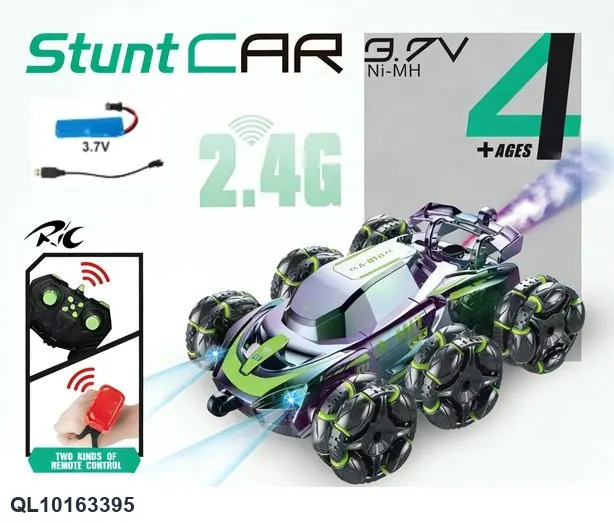 2.4G Six-Channel Stunt Car With Spray Function And Dual Control Window Box wholesale from Qili Toys