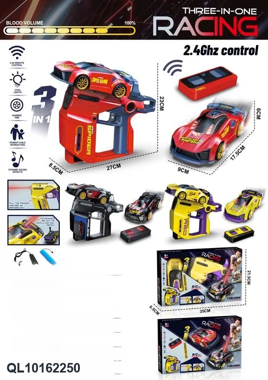 2.4GHz Infrared Gun-Controlled Toy Car - Interactive Gun And Car Set Window Box wholesale from Qili Toys