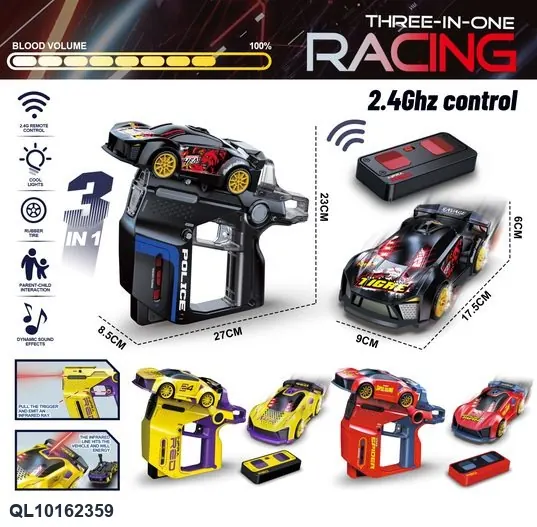 2.4GHz Infrared Gun-Controlled Toy Car - Interactive Gun And Car Set Plastic Carrying Box wholesale from Qili Toys