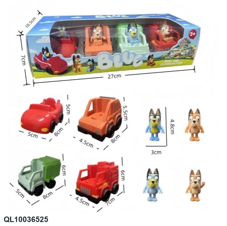 Bluey Pull Back Car Window Box wholesale from Qili Toys