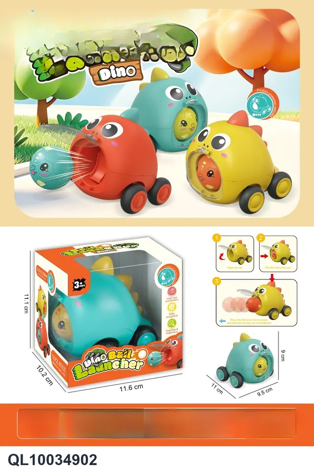 Cartoon Dinosaur Ejecting Inertia Car Window Box wholesale from Qili Toys