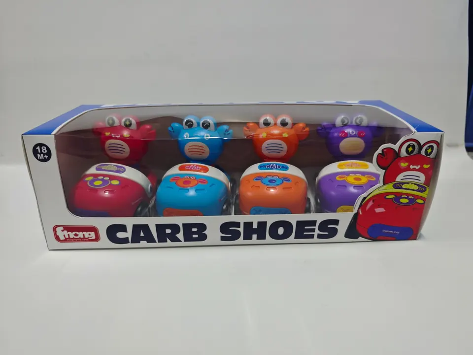 Crab Hole Shoe Press Car (single style 4 colors mixed) (4 pieces included) Window Box wholesale from Qili Toys
