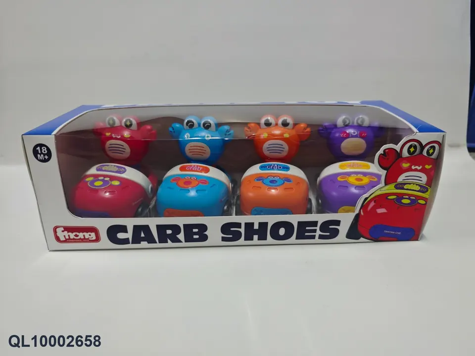 Crab Hole Shoe Press Car (single style 4 colors mixed) (4 pieces included) Window Box wholesale from Qili Toys