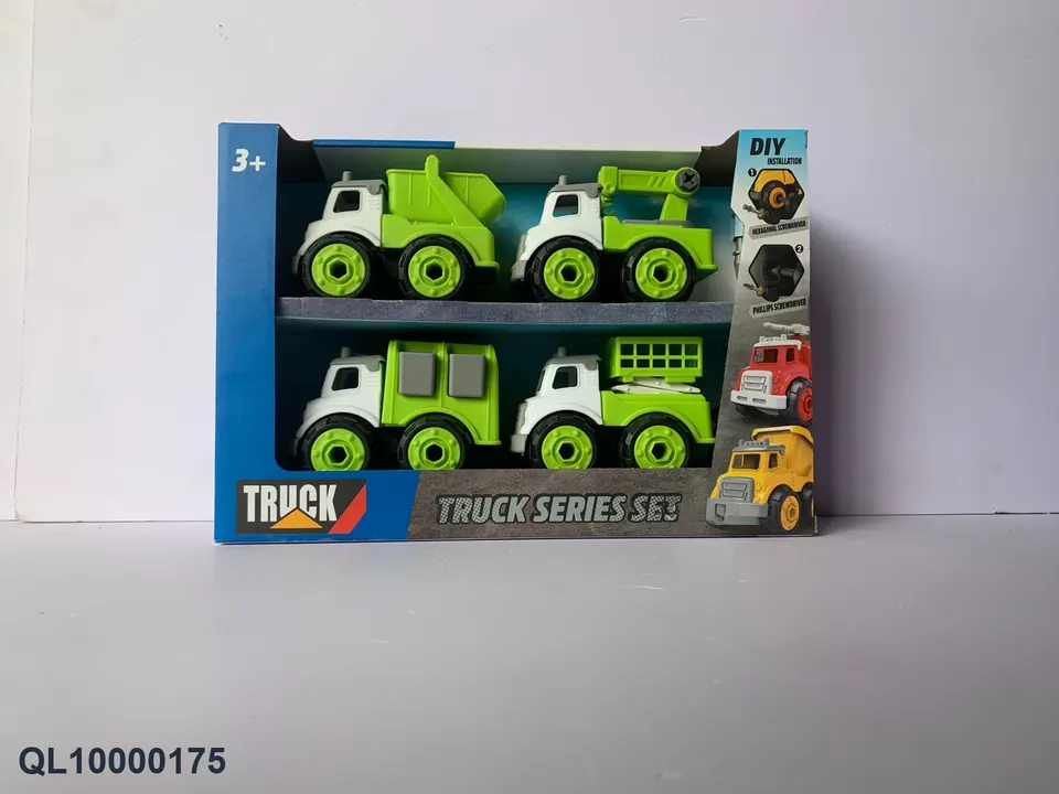 DIY Sanitation Disassembly And Assembly Truck Set Display Box wholesale from Qili Toys
