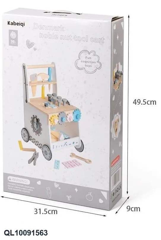 Danish Noble Nut Tool Cart Color Box wholesale from Qili Toys