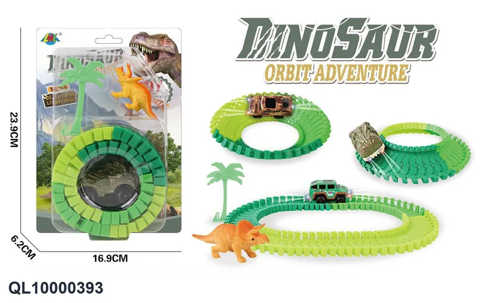 Dinosaur Rail Car (6 types mixed) Insert Board wholesale from Qili Toys