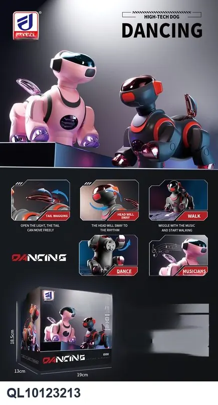 Electric Dancing Robot Dog Color Box wholesale from Qili Toys