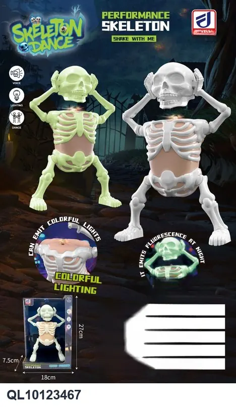 Electric Dancing Skeleton (without induction) Color Box wholesale from Qili Toys
