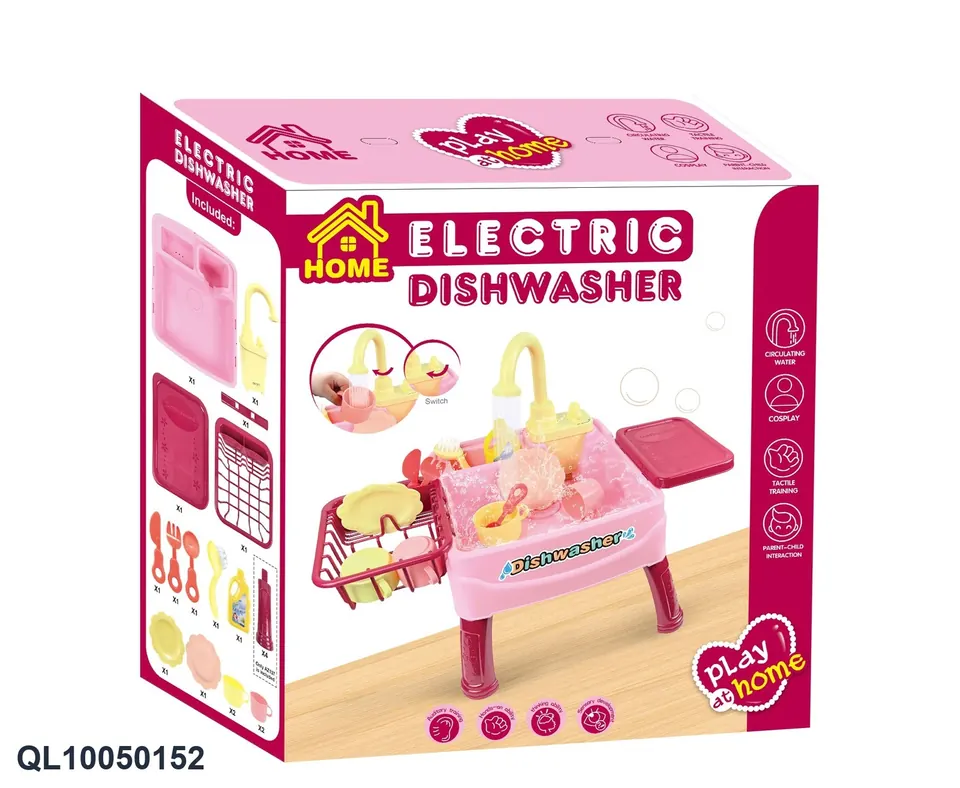 Electric Dishwasher (women's model) Color Box wholesale from Qili Toys