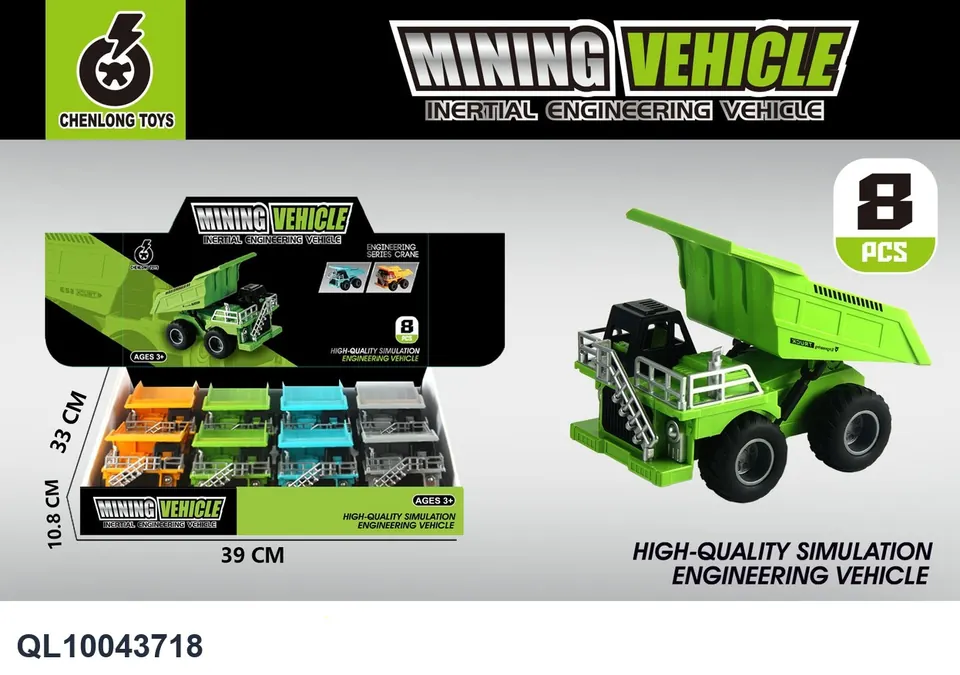 Engineering Inertia Large Bucket Truck 4 Colors Mixed Display Box wholesale from Qili Toys