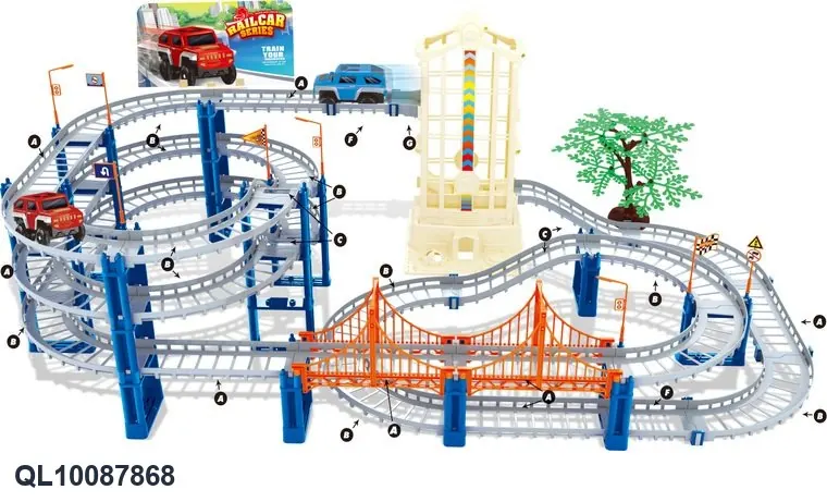 Extremely Fast Electric Rail Car Color Box wholesale from Qili Toys
