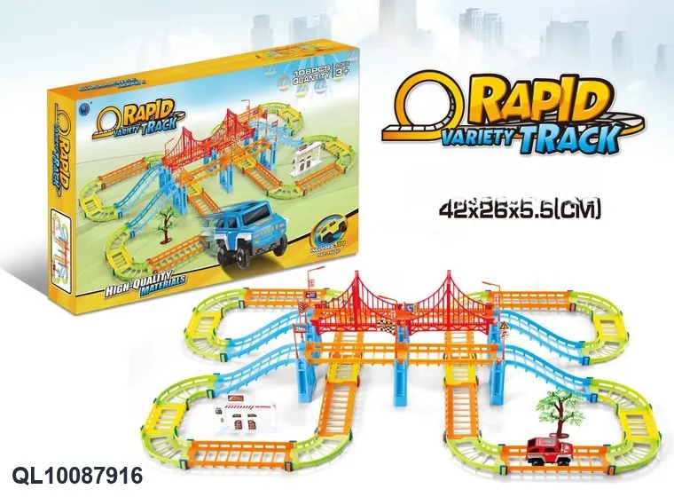 Extremely Fast Electric Rail Car Color Box wholesale from Qili Toys