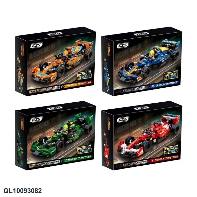 F1 Formula Car Series 1 Burning Light Chasing Shadow 2 Ice Blue Flash 3 Green Shadow Piercing The Wind 4 Red Shadow Cutting The Track Display Box wholesale from Qili Toys