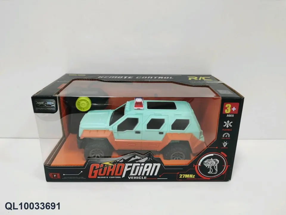 Four-Way Off-Road Police Car With Light Spray (electricity included) Window Box wholesale from Qili Toys
