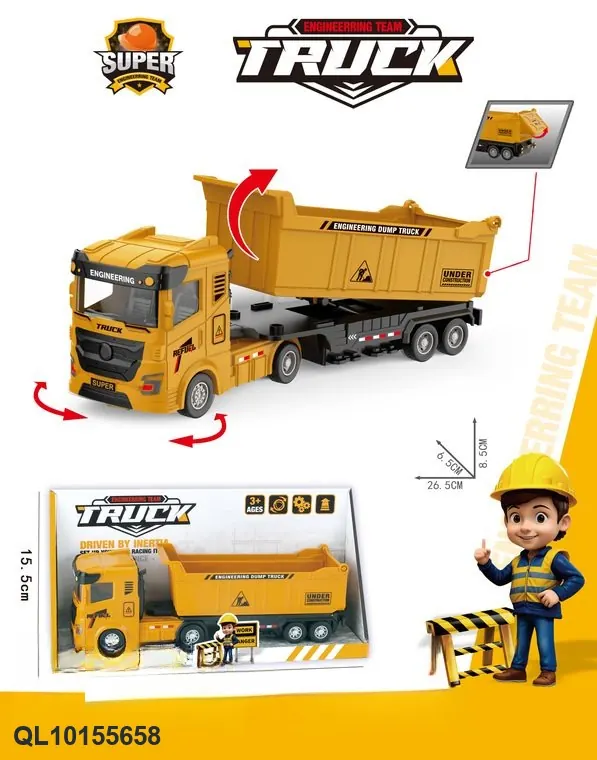 Inertia Construction Loader Truck ABS Display Box wholesale from Qili Toys