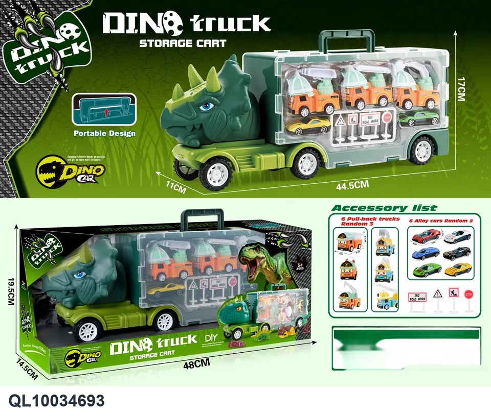 Inertia Dinosaur Car Storage Window Color Box Display Box wholesale from Qili Toys